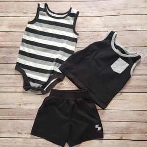 FINAL PRICE Black & Gray Summer Outfit Set